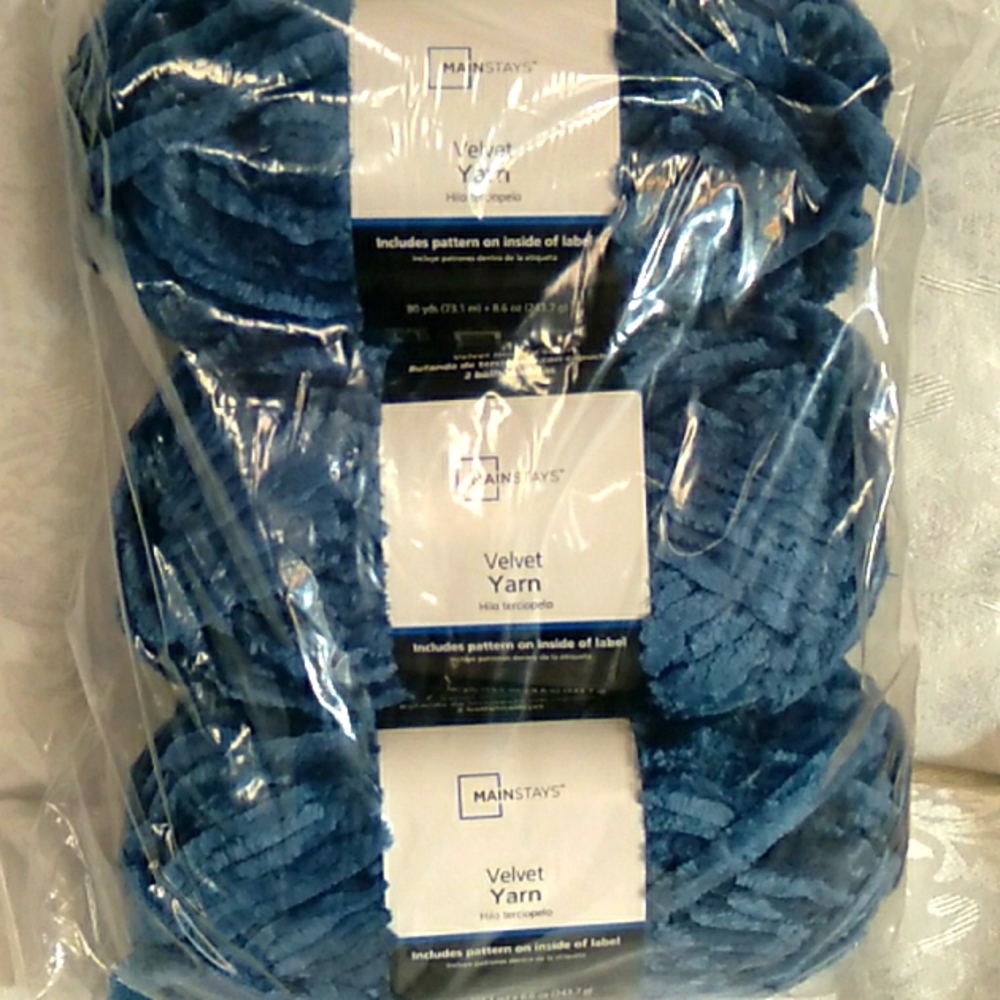 Velvet Yarn, 3pk